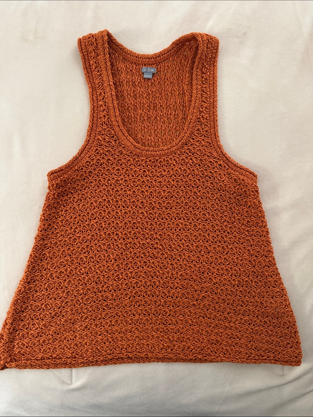 aerie Rust Orange Sleeveless Knit Tank Sweater
